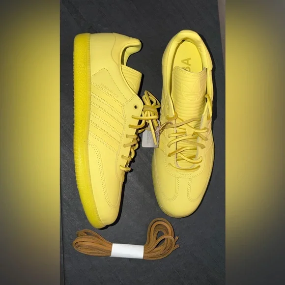 Pharrell x adidas Samba Human Race Monochromatic Leather Shoes ~ No Box